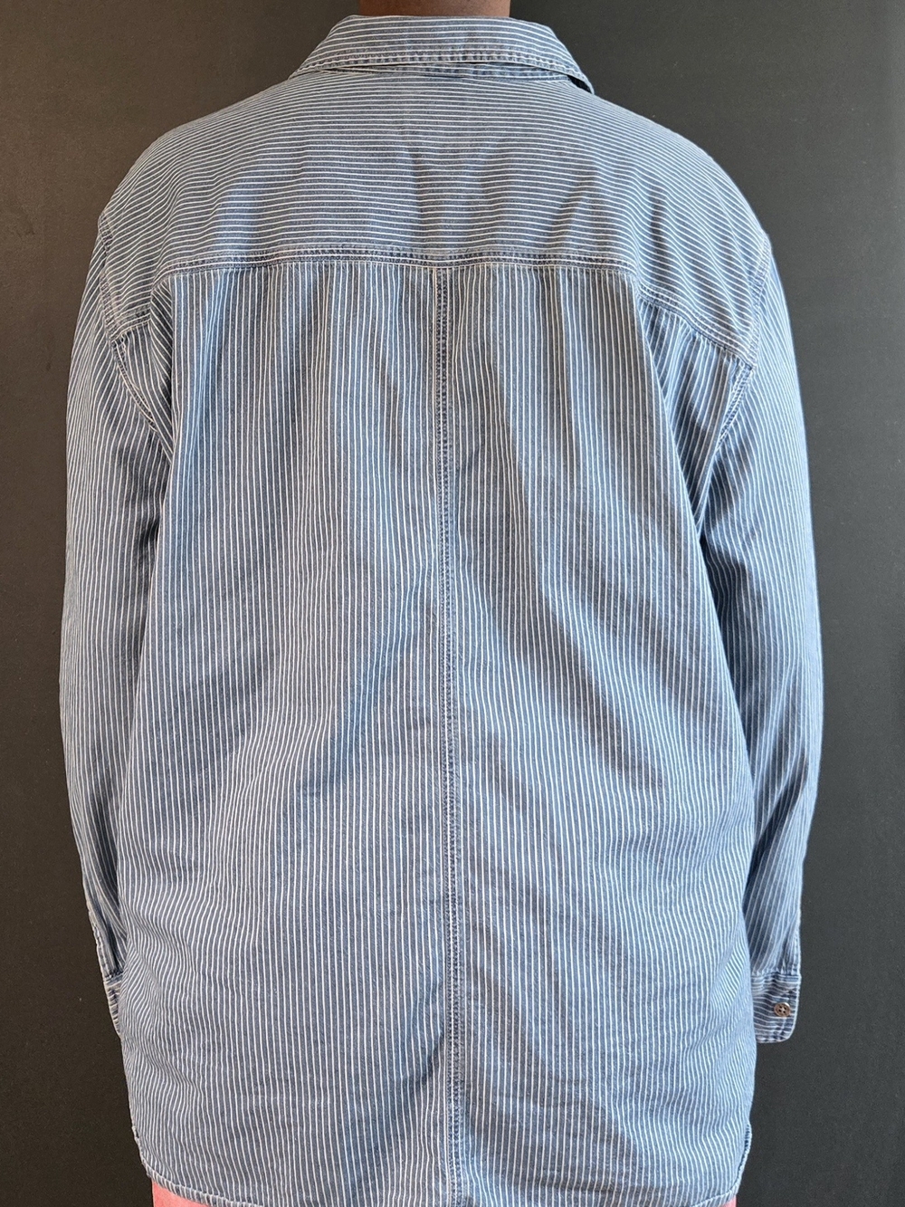 levi strauss striped button down shirt | unisex | oversized - Picture 3 of 5